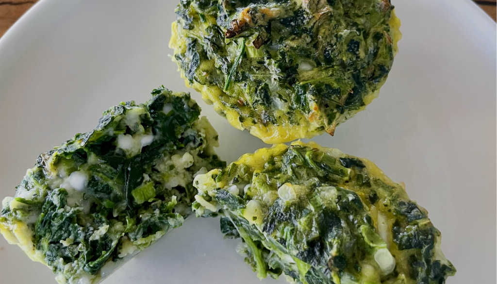 brain-healthy spinach and egg protein bites
