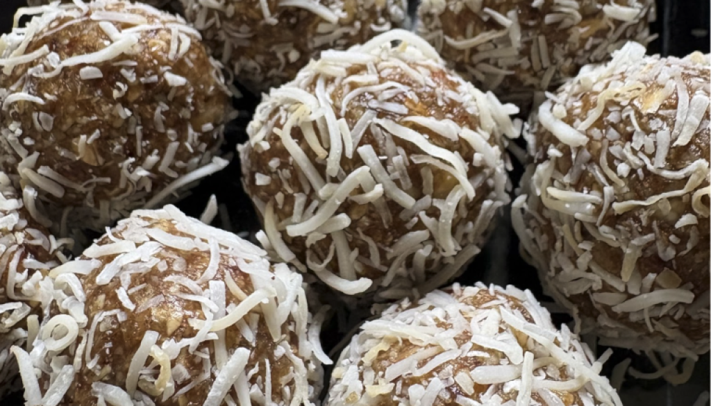 maple walnut date energy bites